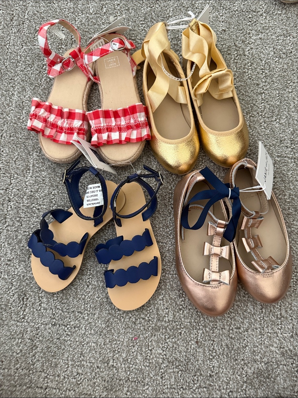 4 nwt Janie and Jack girls sandals